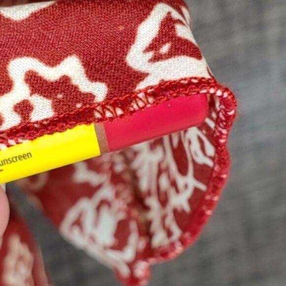 Elan Red Floral Spaghetti Strap Open Back Mini Dress Womens Large Sundress EUC - Picture 9 of 11